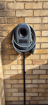 Wall-mounted electric vehicle charging point