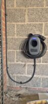 EV charger installed as part of a home solar and battery system